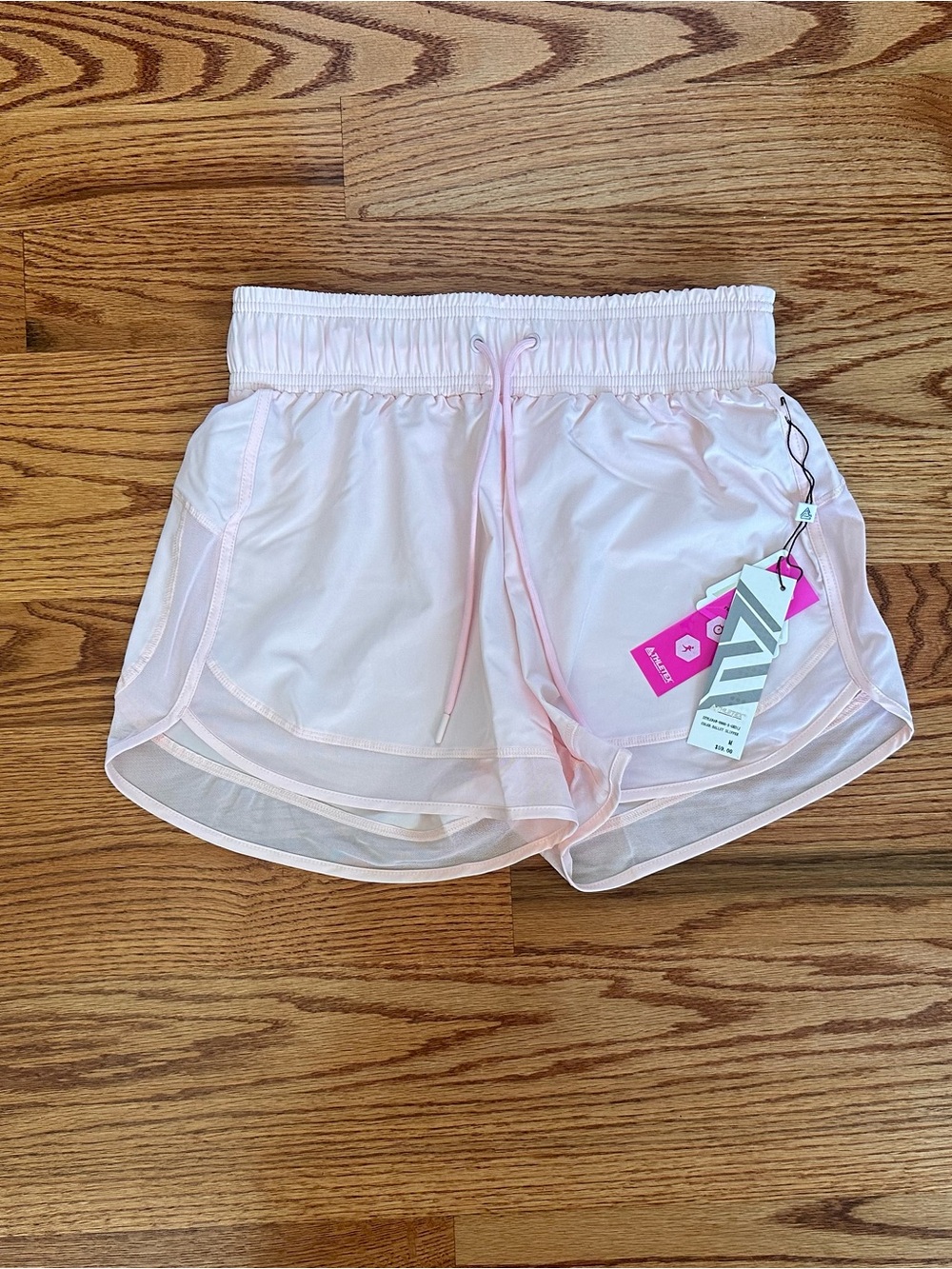 NWT Athletex Light Pink Women's Athletic Shorts with Drawstring Size M